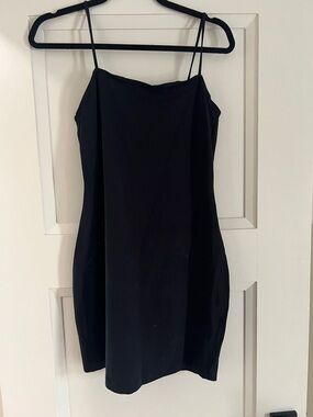 bp Black Mini Slip Dress with Spaghetti Straps